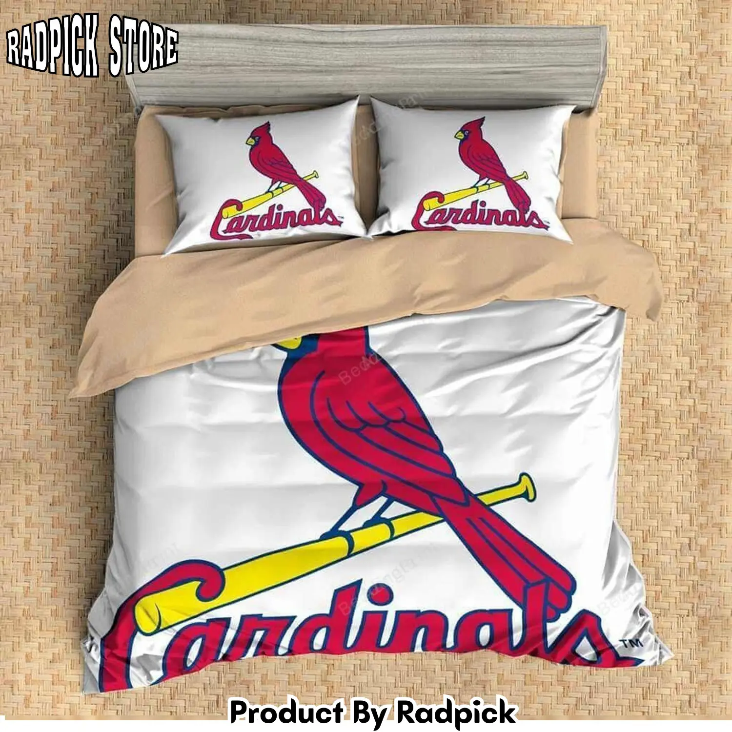 Radpick st louis cardinals logo duvet cover bedding set rp3272020